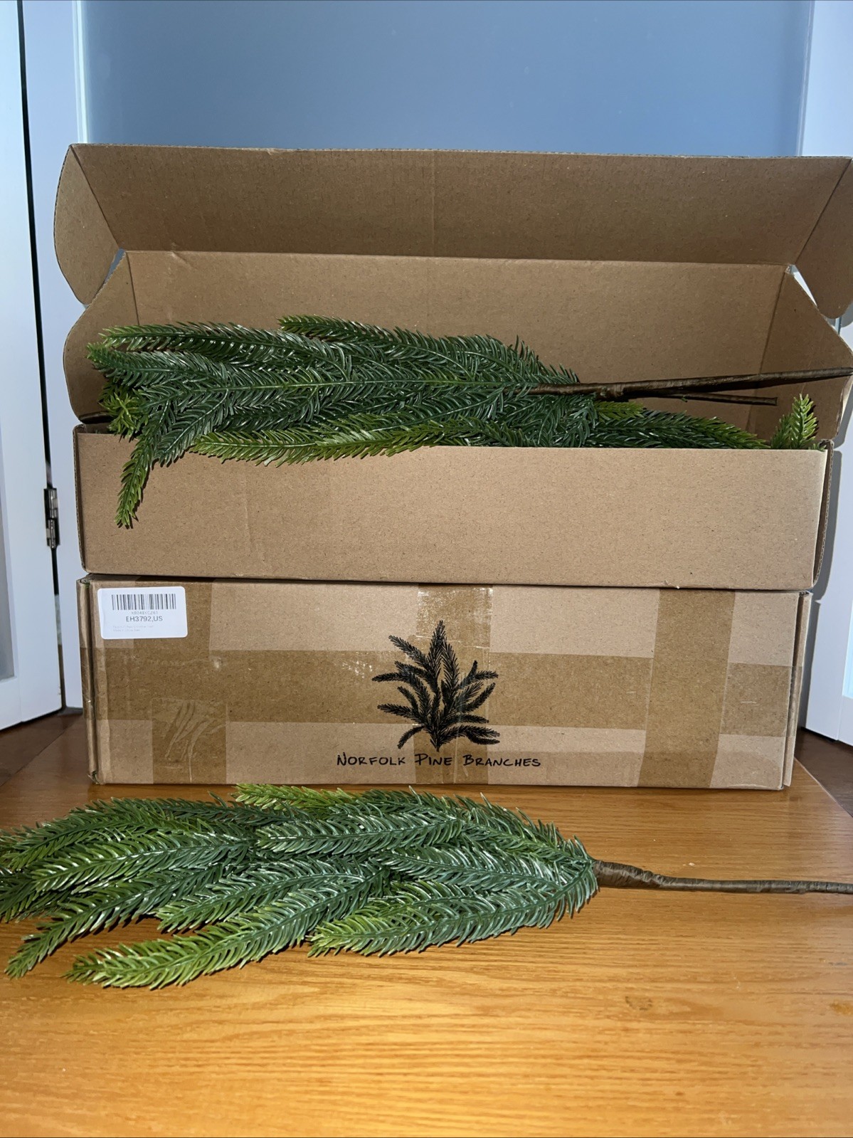 2 Boxes Norfolk Pine Branches Artificial New In Box