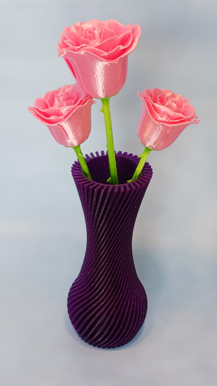 Mother’s Day Flowers Roses w/Vase 3D printed 3 Rose colors 2 color vases