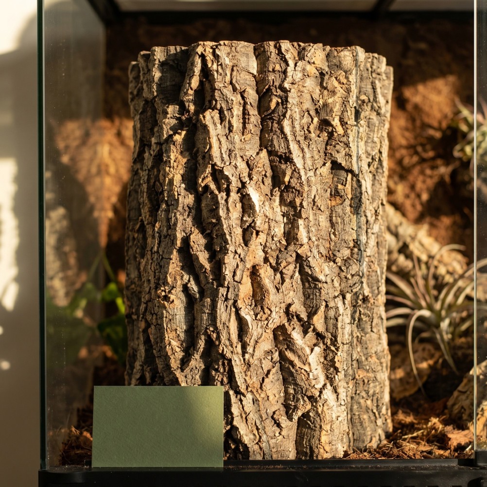 5Pcs Reptile Climbing Cork Bark Tiles Durable Brown Natural Terrarium Decor