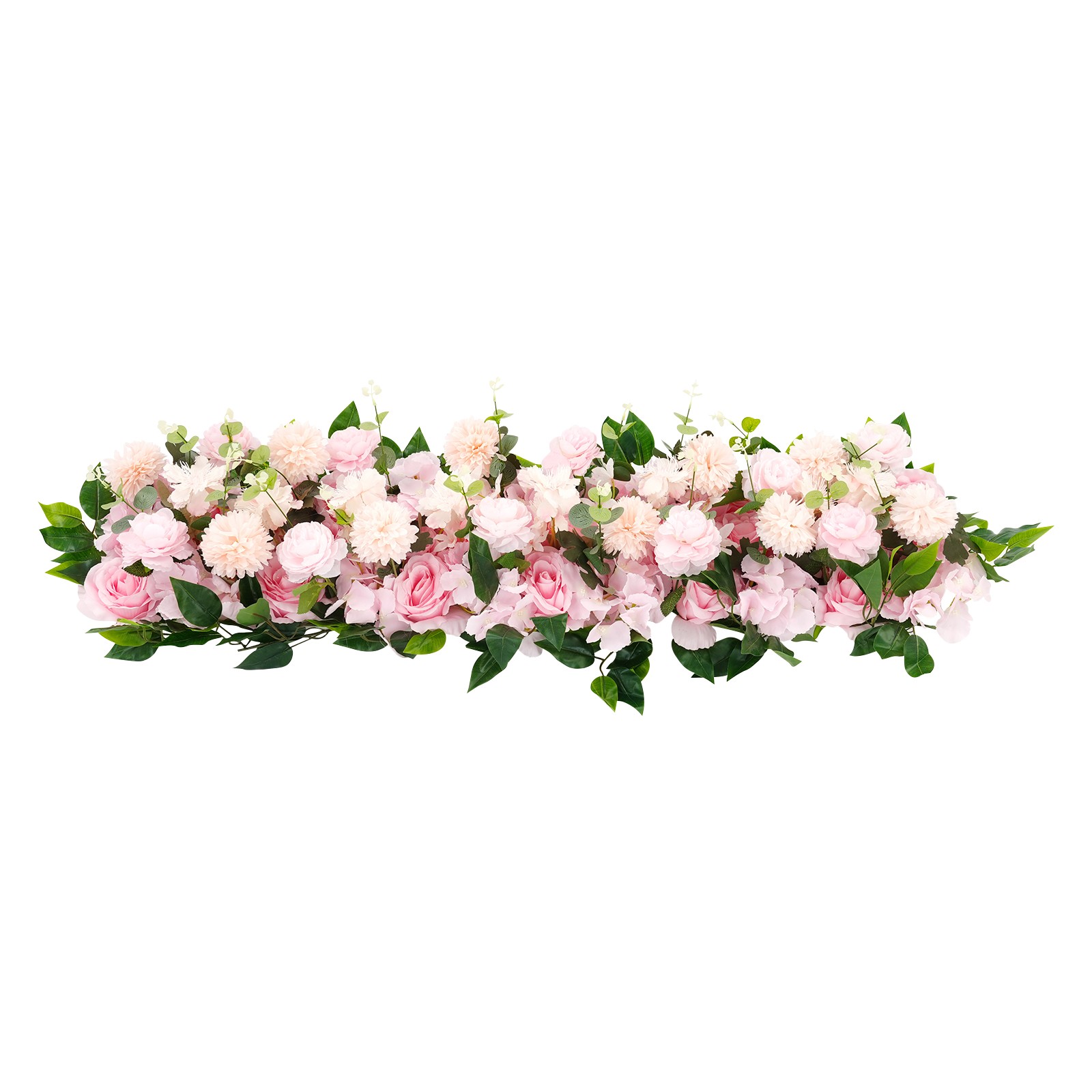 100cm Artificial Pink Rose Flower Row Table Centerpiece Flowers Wedding Decor