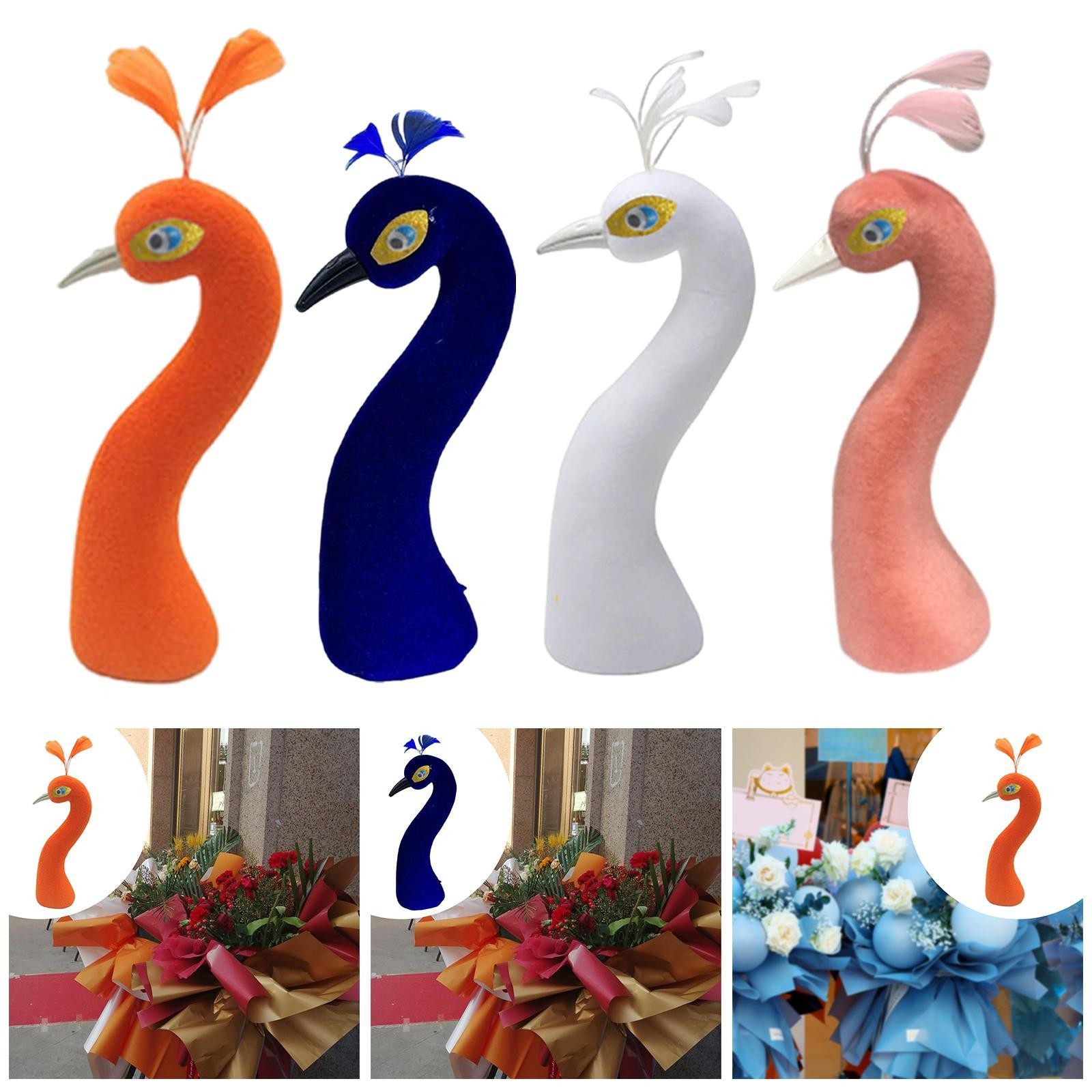 Peacock Head Model Ornament Wedding Decor for Office Living Room Bedroom