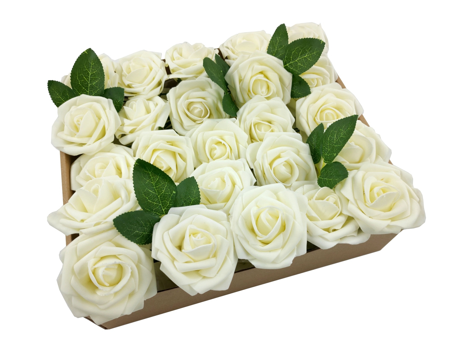25/50 Foam Rose Artificial Flowers – Bridal Bouquet for Wedding Party Decor