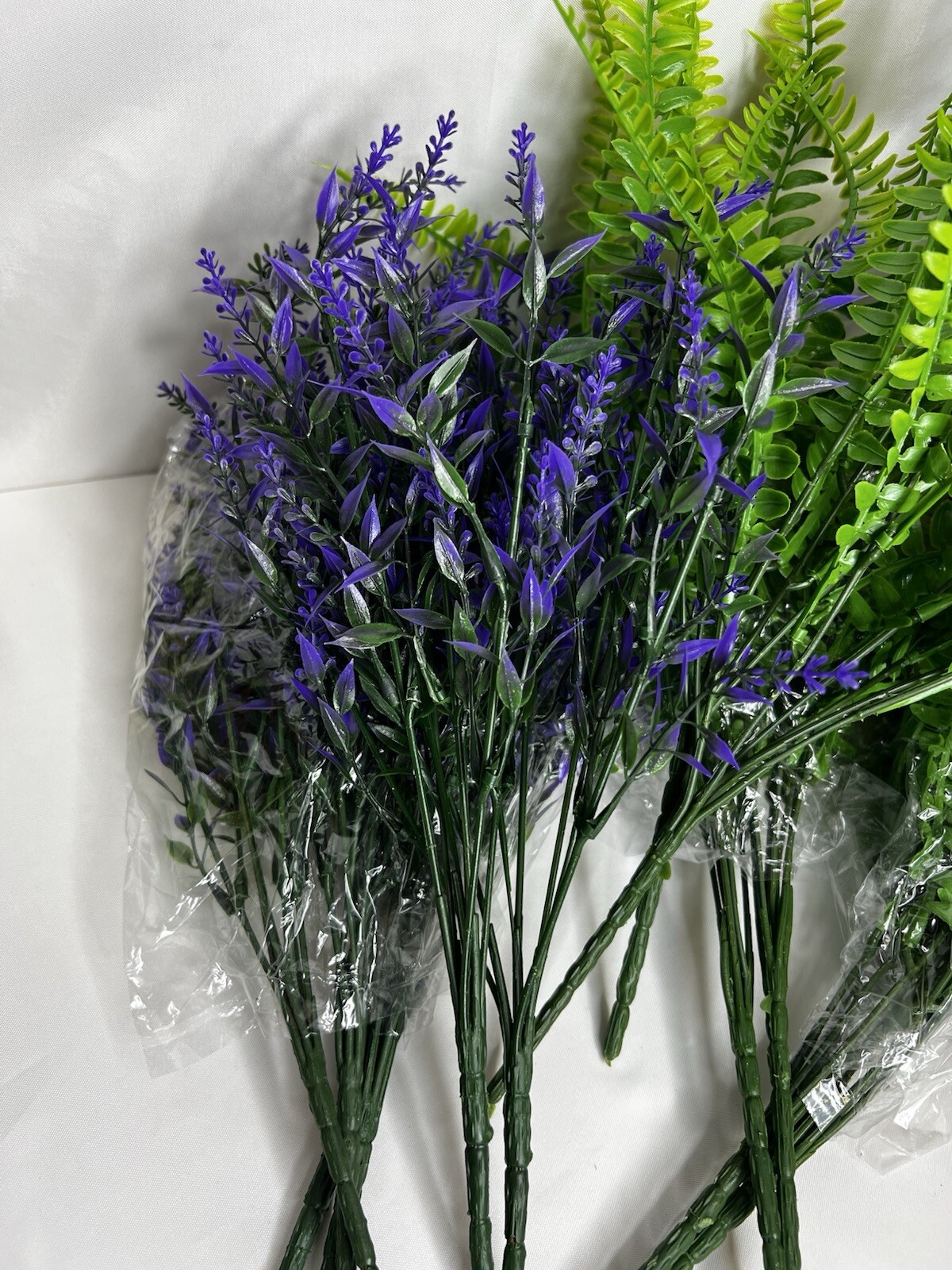 Zeyune 42 Bundles Artificial Flowers Fake UV Resistant for Outdoor Plastic