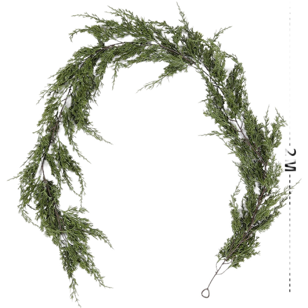 Soft PVC Faux Pine Vine Garland for Home Window Door Holiday Decoration