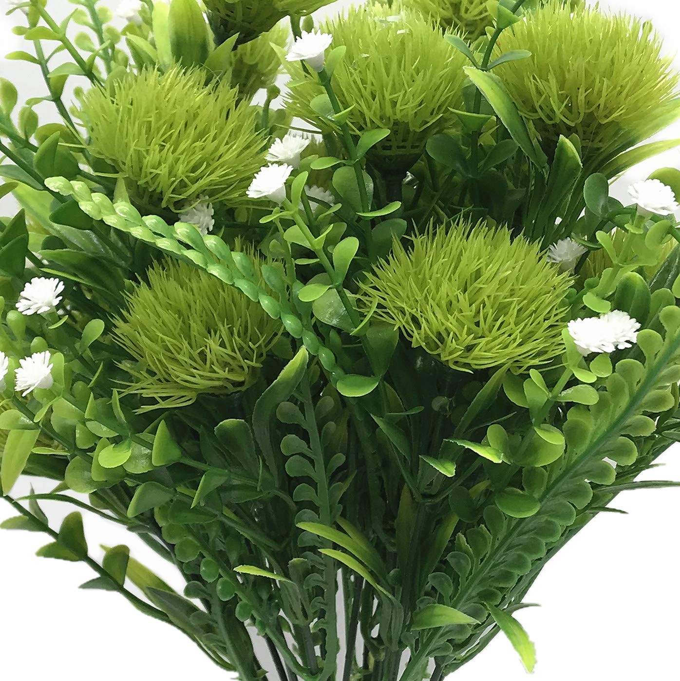 Artificial Flowers, Plastic Plants Dandelion Shrubs Grass Fake Bushes Home Ga…