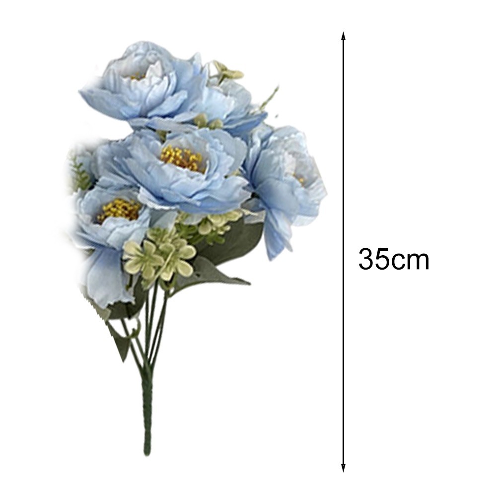 Lifelike Silk Peony Flowers for Home Decoration Vibrant Colors 35cm Height