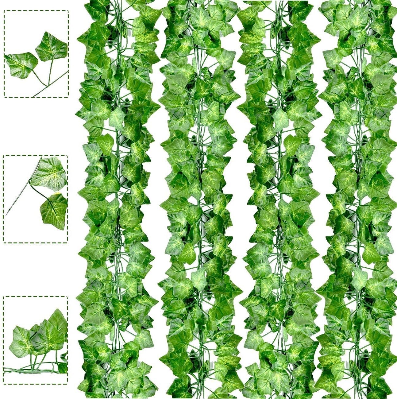 12 PCS 84FT Fake Vines Hanging Plants Backdrop Artificial Ivy Greenery Garland