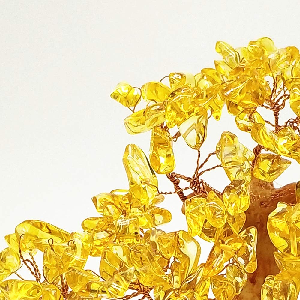 Feng Shui Quartz Crystal Money Tree Bonsai Style Decoration for Luck and Weal…
