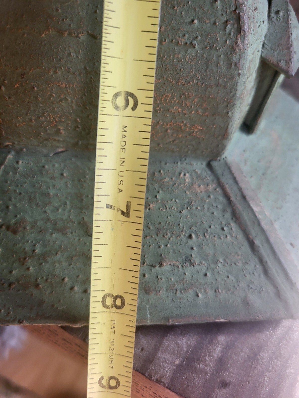 Vintage Decorative Gazebo Style Wooden Green Paper Mache Garden Decor Patina 15″