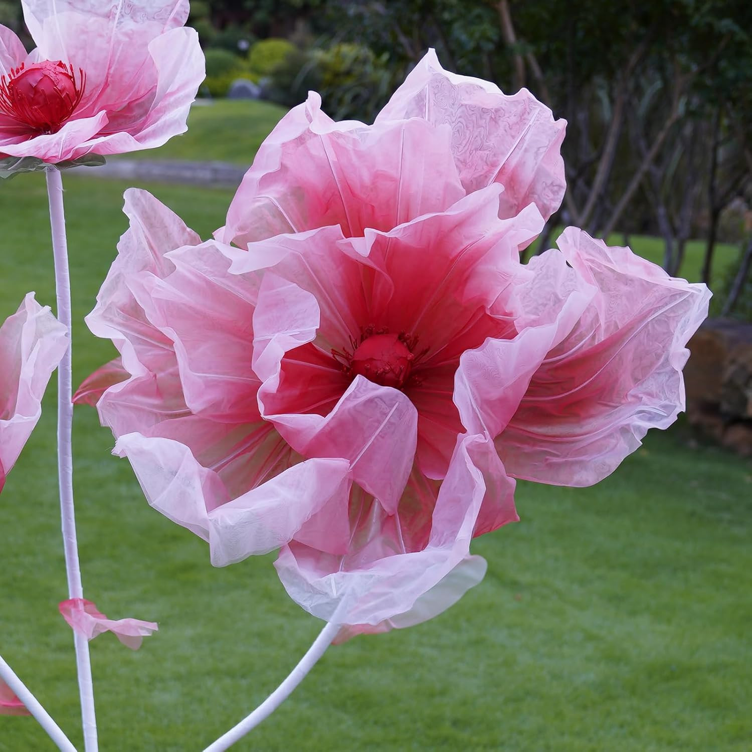 Giant Artificial Flower Decor with Stand,Oversized Freestanding Gradient Stateme