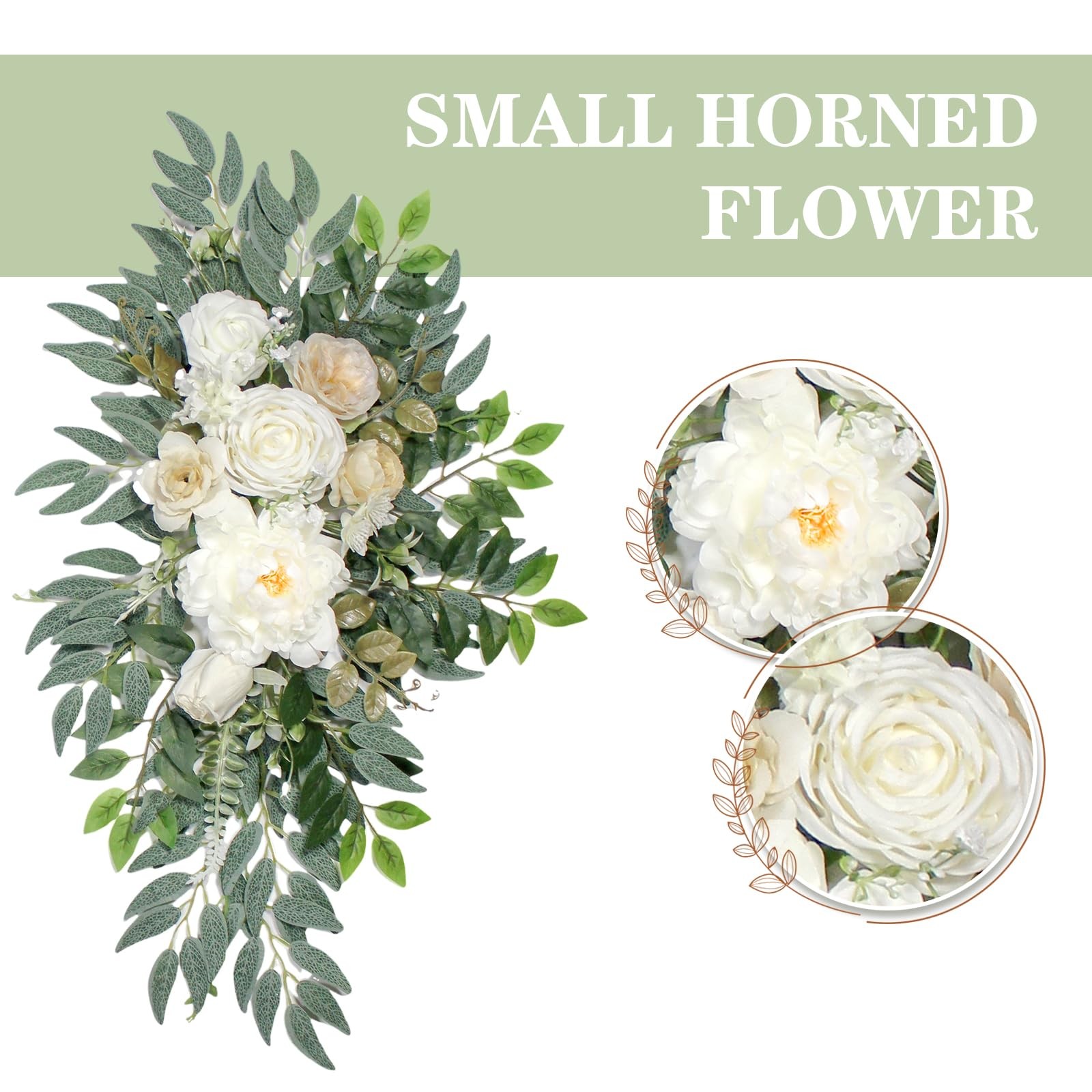 BMQDSM Wedding Arch Flowers with Drapes (Set of 3) Wedding Decor and Wedding …