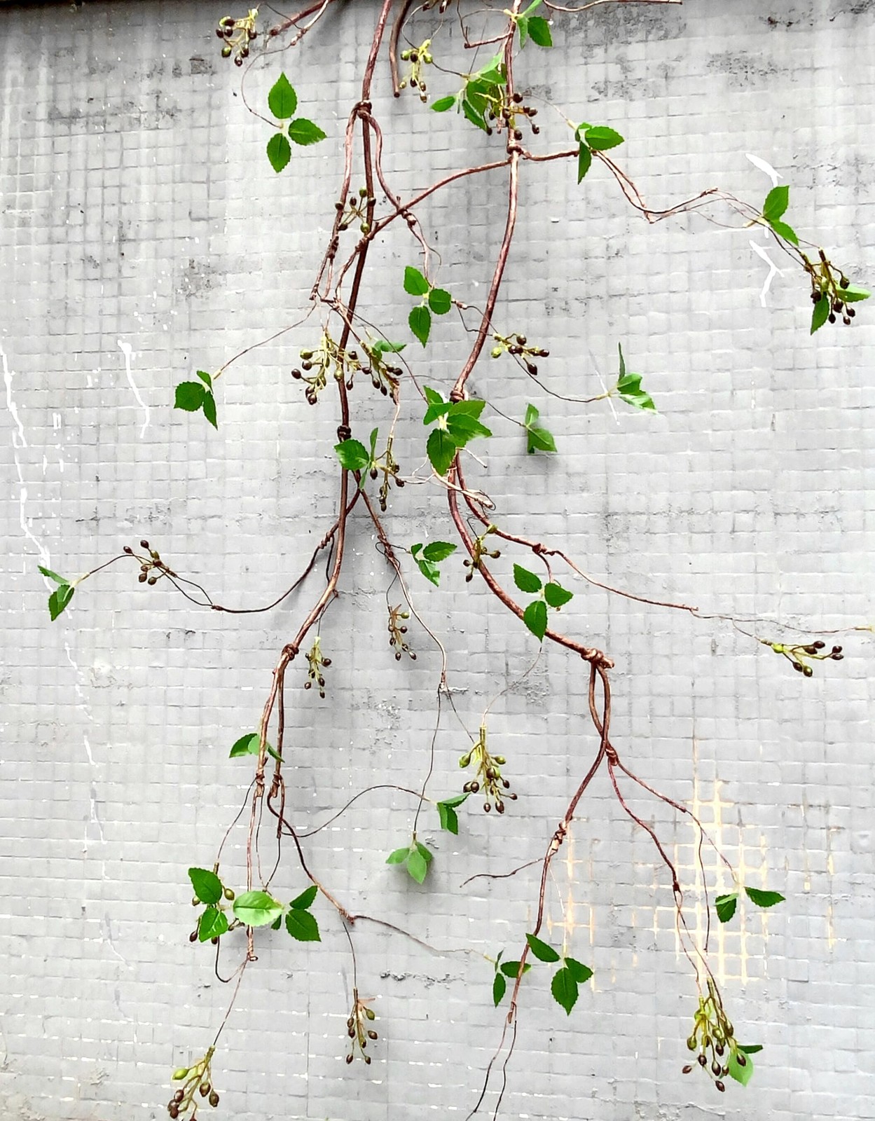 Curly Willow Branches Artificial Tree Vines with Fruits and Leaves Flexible P…