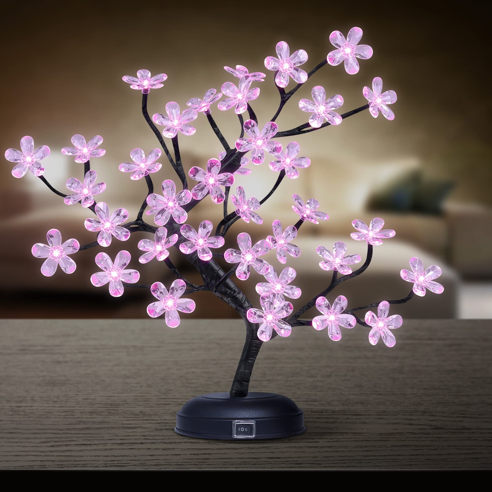 Cherry Blossom Bonsai Tree Light 18IN Tree Lamp with 36 Acrylic Japanese Cher…