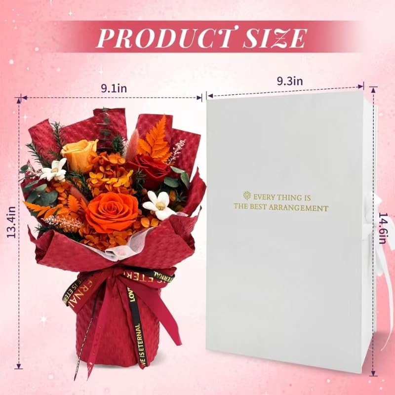 Preserved Flower Bouquet Fresh Flowers Birthday Mothers Day Gift Women