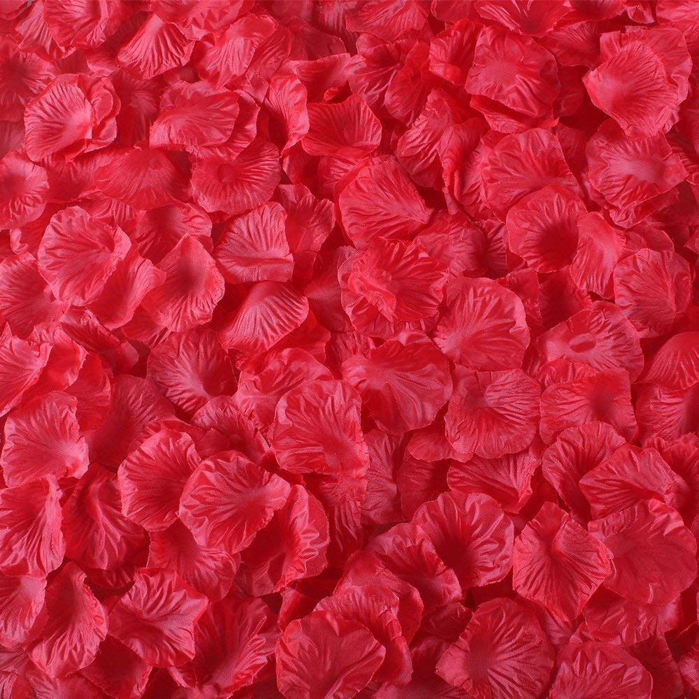 3000 PCS Red Rose Petals Silk Artificial Petals Vase Home Decor Wedding