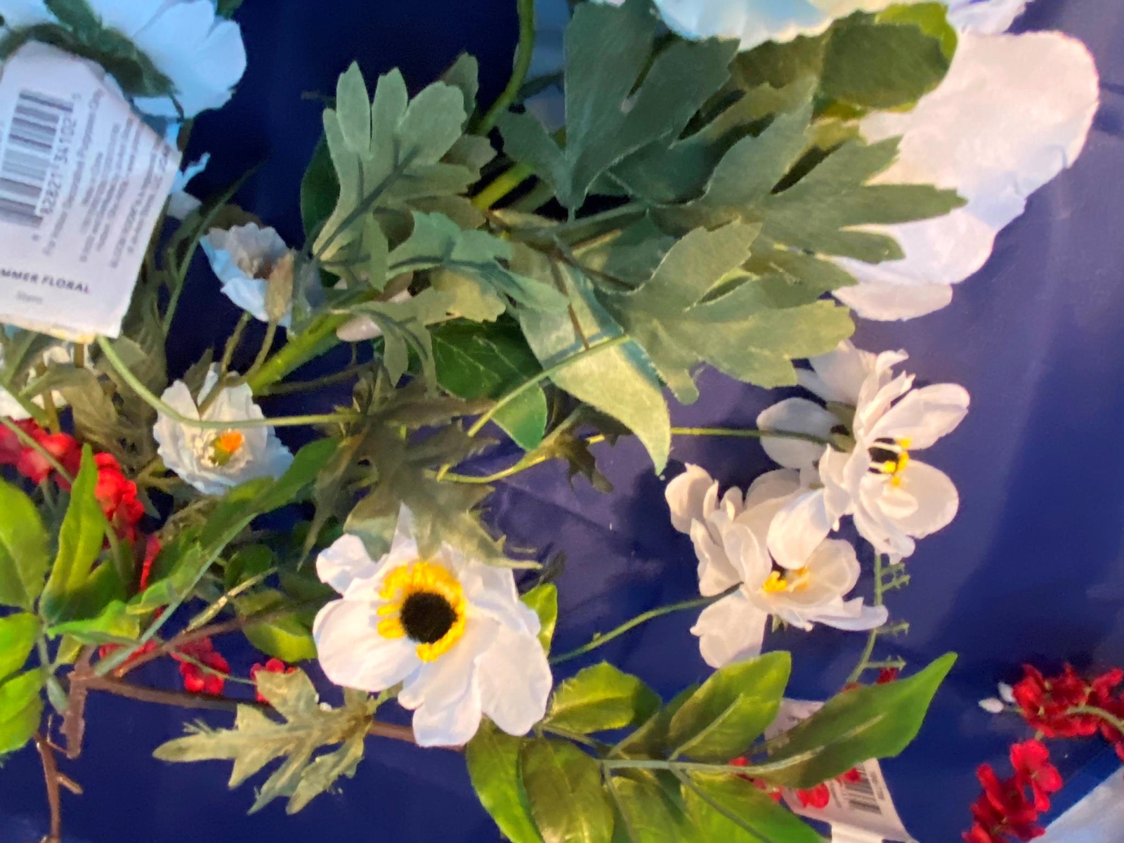 Mixed Lot of 5 Artificial Flowers Long Stem Bloom Room Decorations Variety Craft