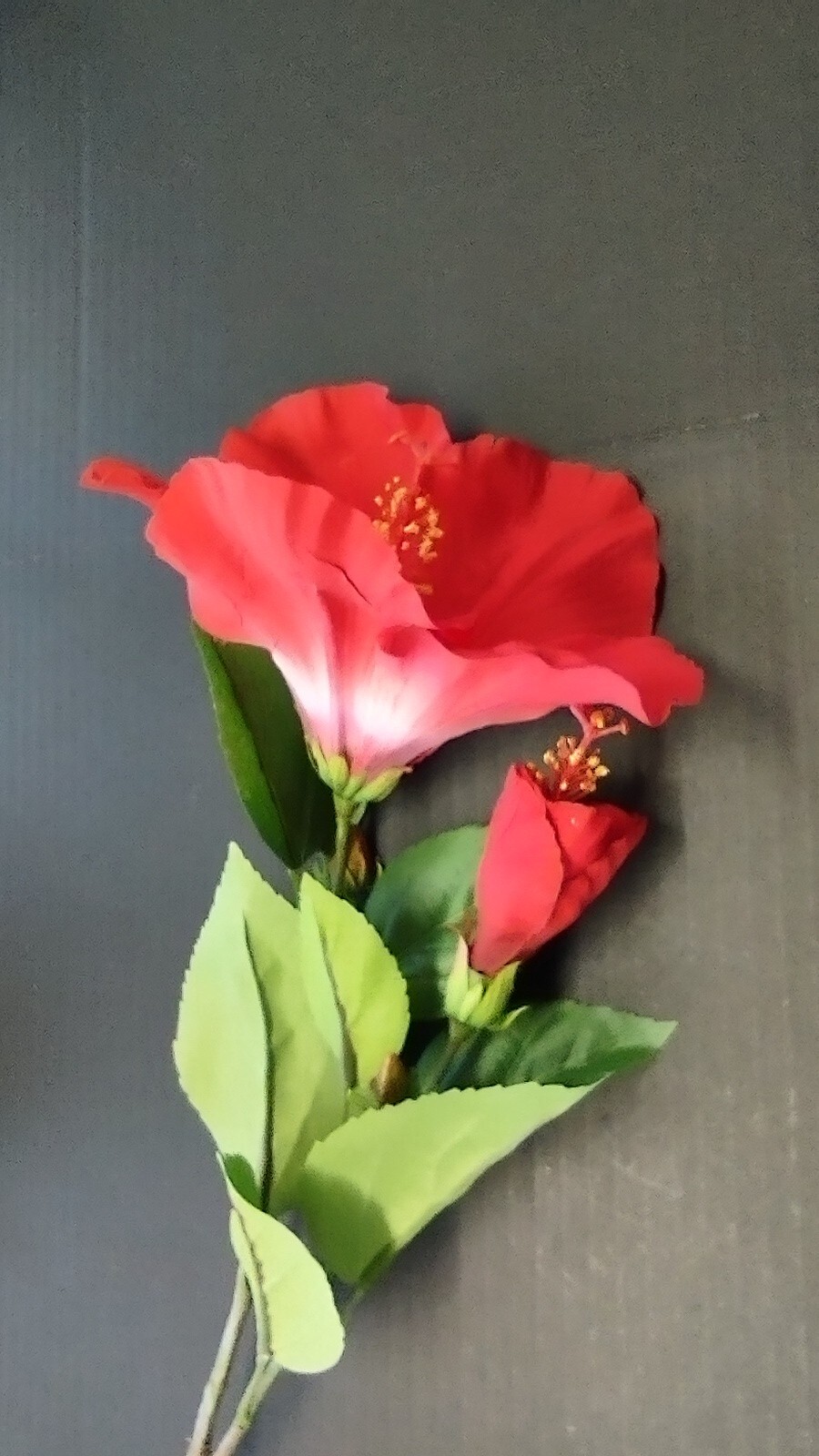 Large Red Hibiscus stem silk flowers