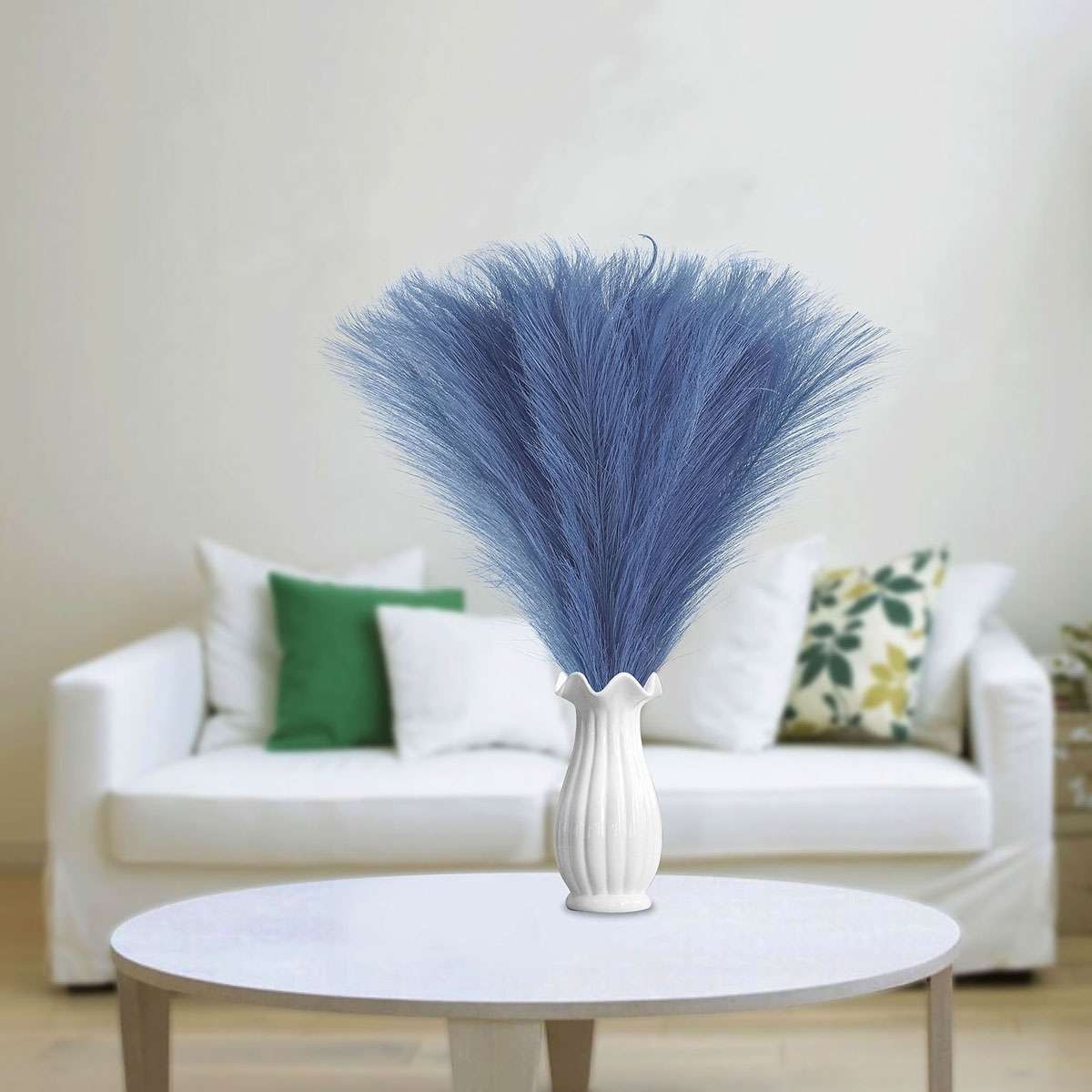 Artificial Pampas Grass Dried Reed Flowers Bouquet Fake Plant Home Room Decors