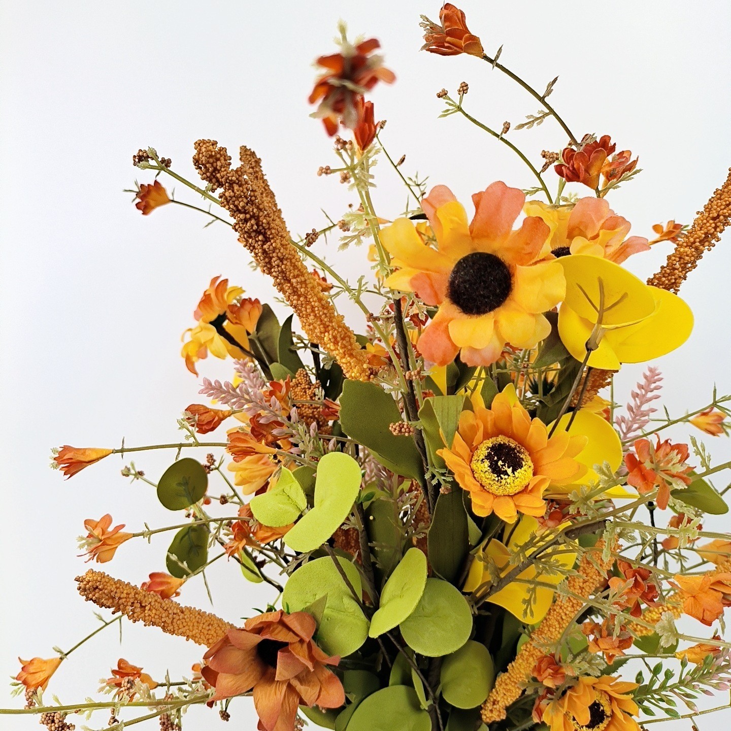 3 Pack Artificial Fall Flowers Orange Fall Floral Stems 24 Inch Forsythia Picks