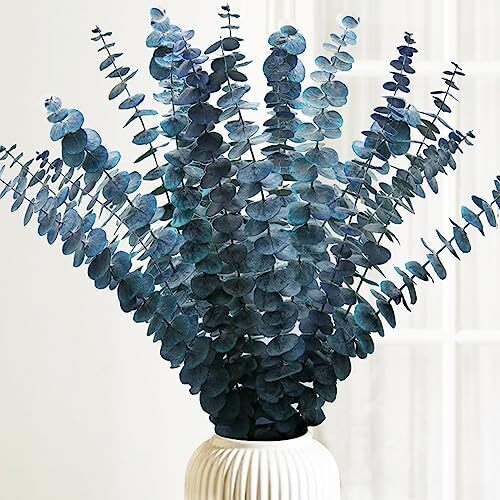(16Pcs) Preserved-Dried-Eucalyptus-Stems,17″ Real Natural Eucalyptus Plant Live