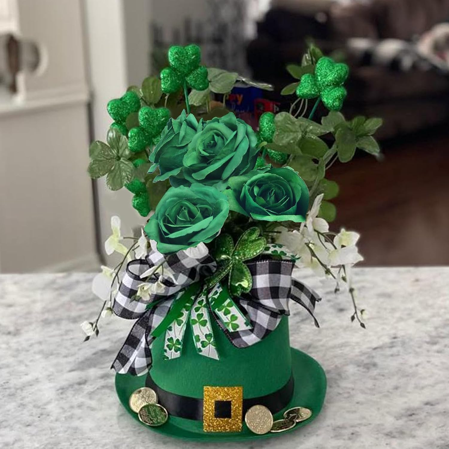 12 Pack Green Roses Artificial Flowers with Stems Silk Roses for Vase Fake Flowe