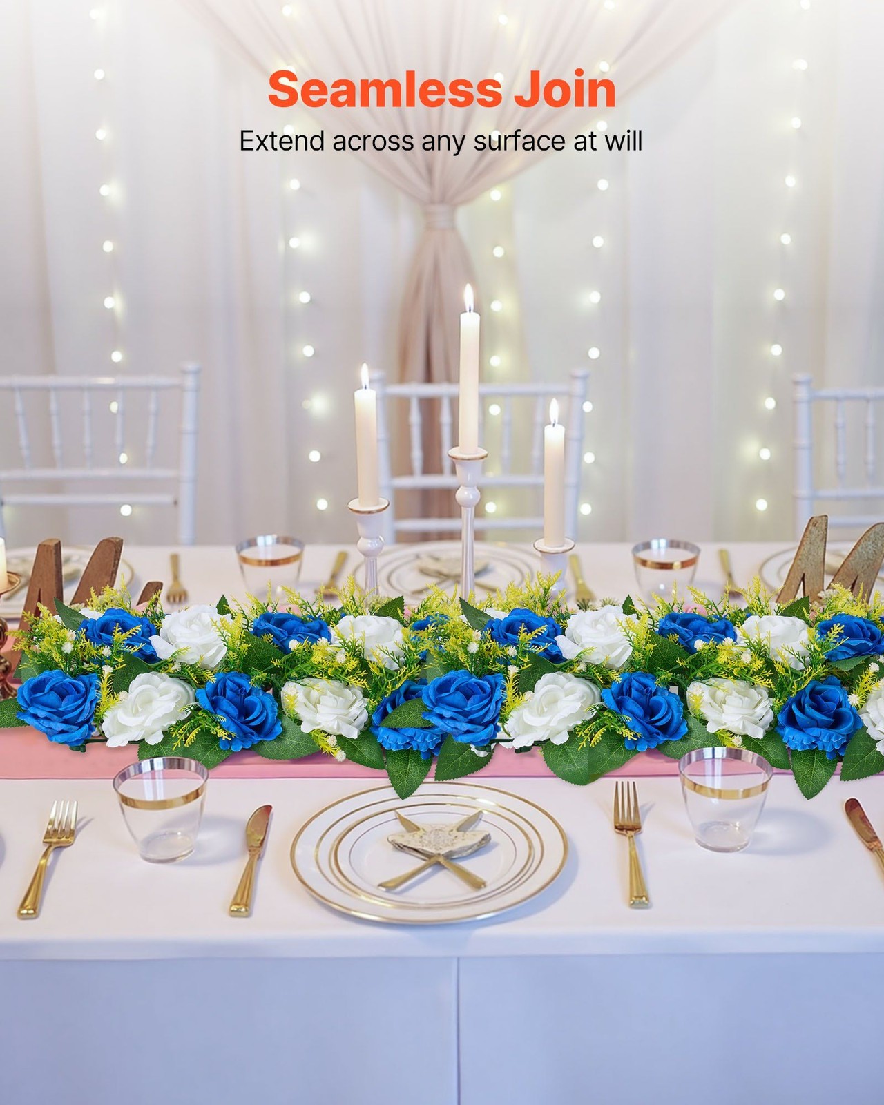 Natural Vivid Artificial Flower Balls 10PCS, 19.7×8.7in, Elegant Event Decor