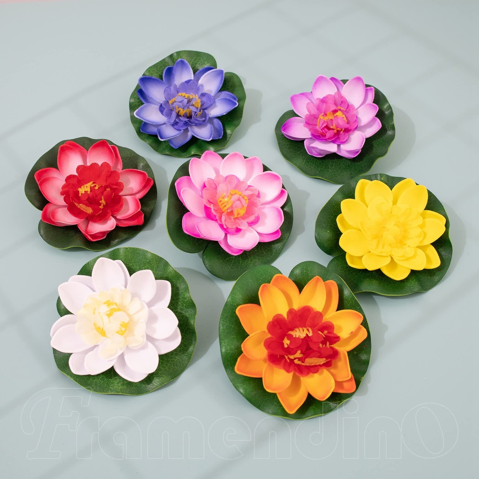 Artificial Floating Foam Lotus Flower Water Lily Pads for Home Garden Pond