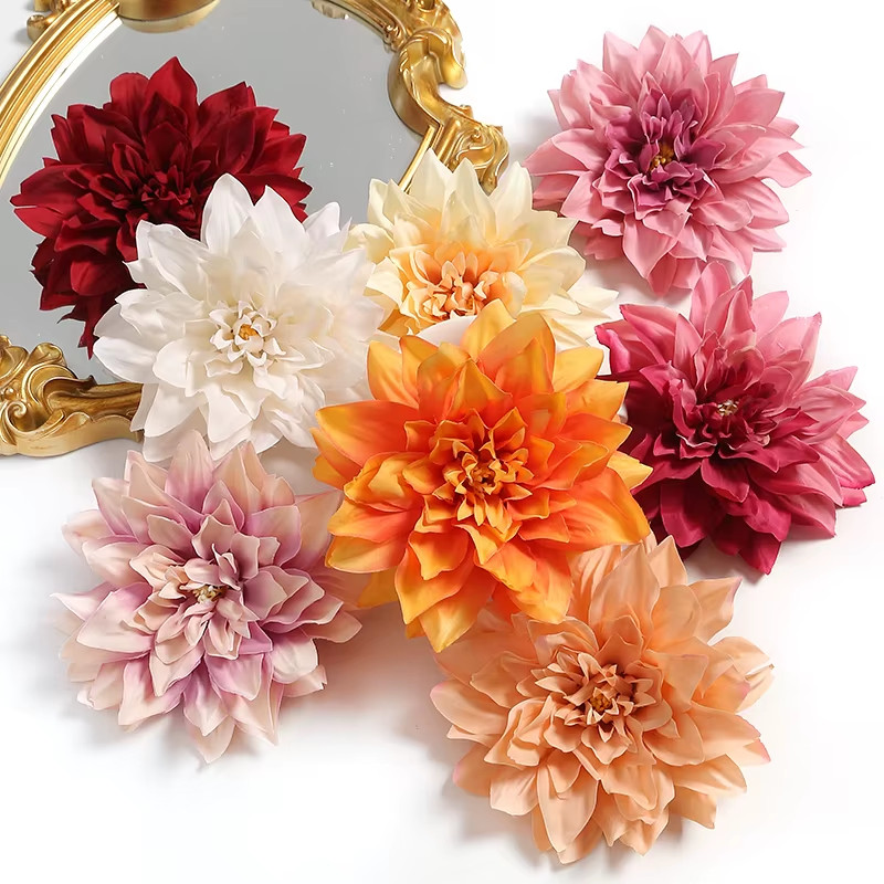 5/10pcs 15cm Artificial Dahlia Flowers Chrysanthemum Handmade DIY Home Decor NEW
