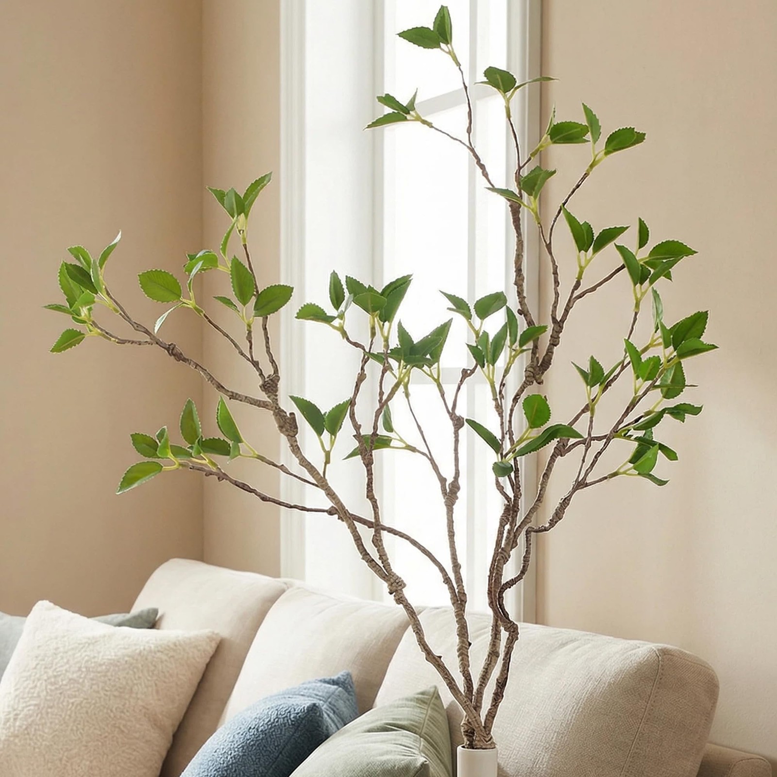 2pcs 30in Bendable artificial Greenery leaf stems vase center Faux Plants