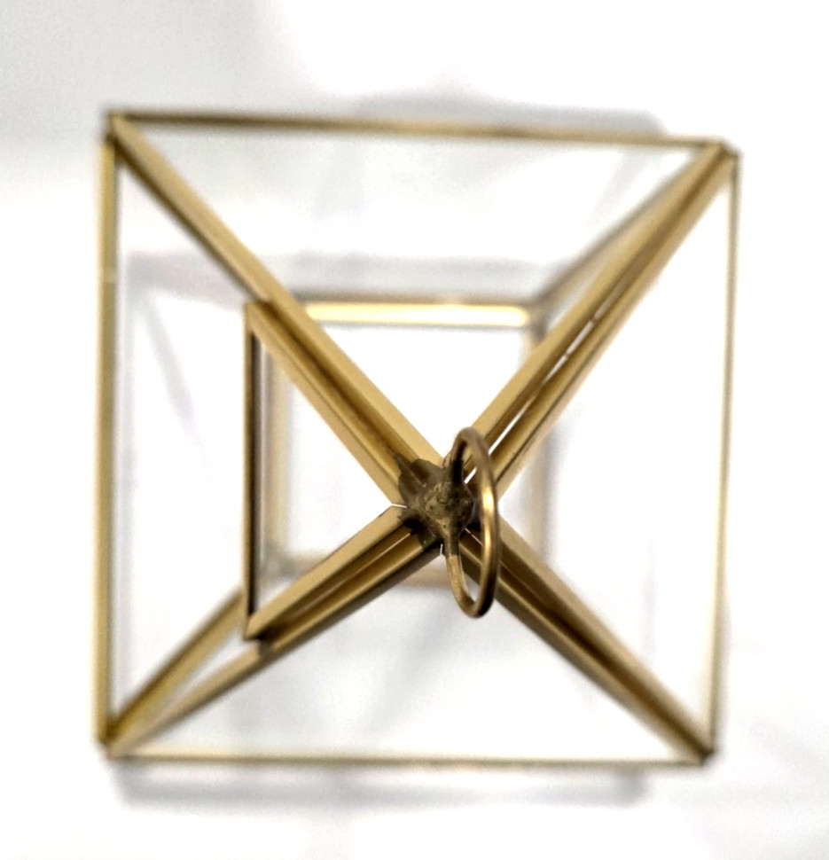 Geometric Glass Terrarium for Artificial Plants, Figurines or Home Decor.