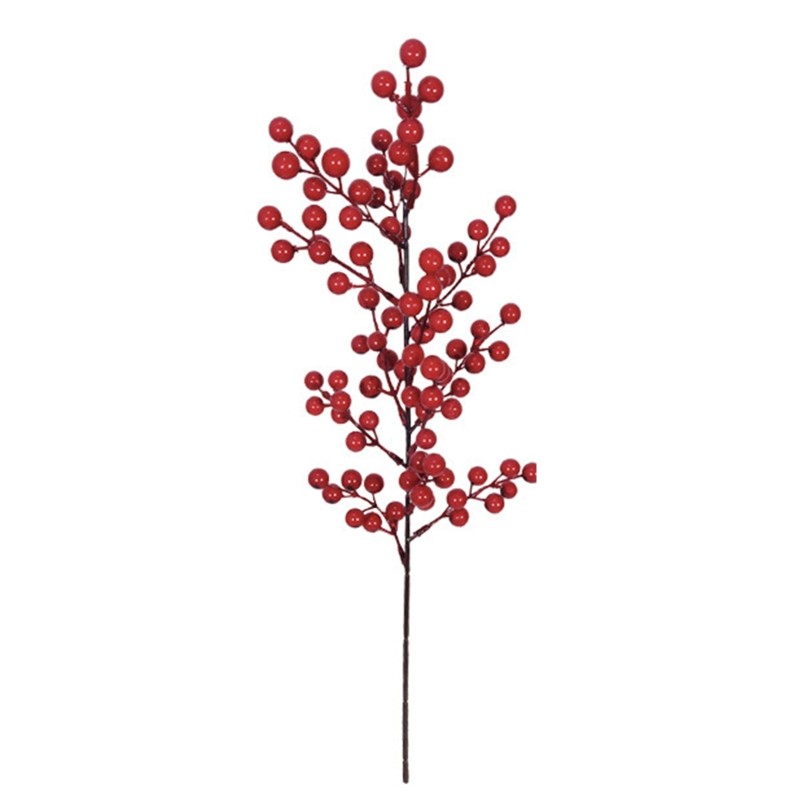 Artificial Red Stems Picks Berries Branches for Christmas Tree Decorations