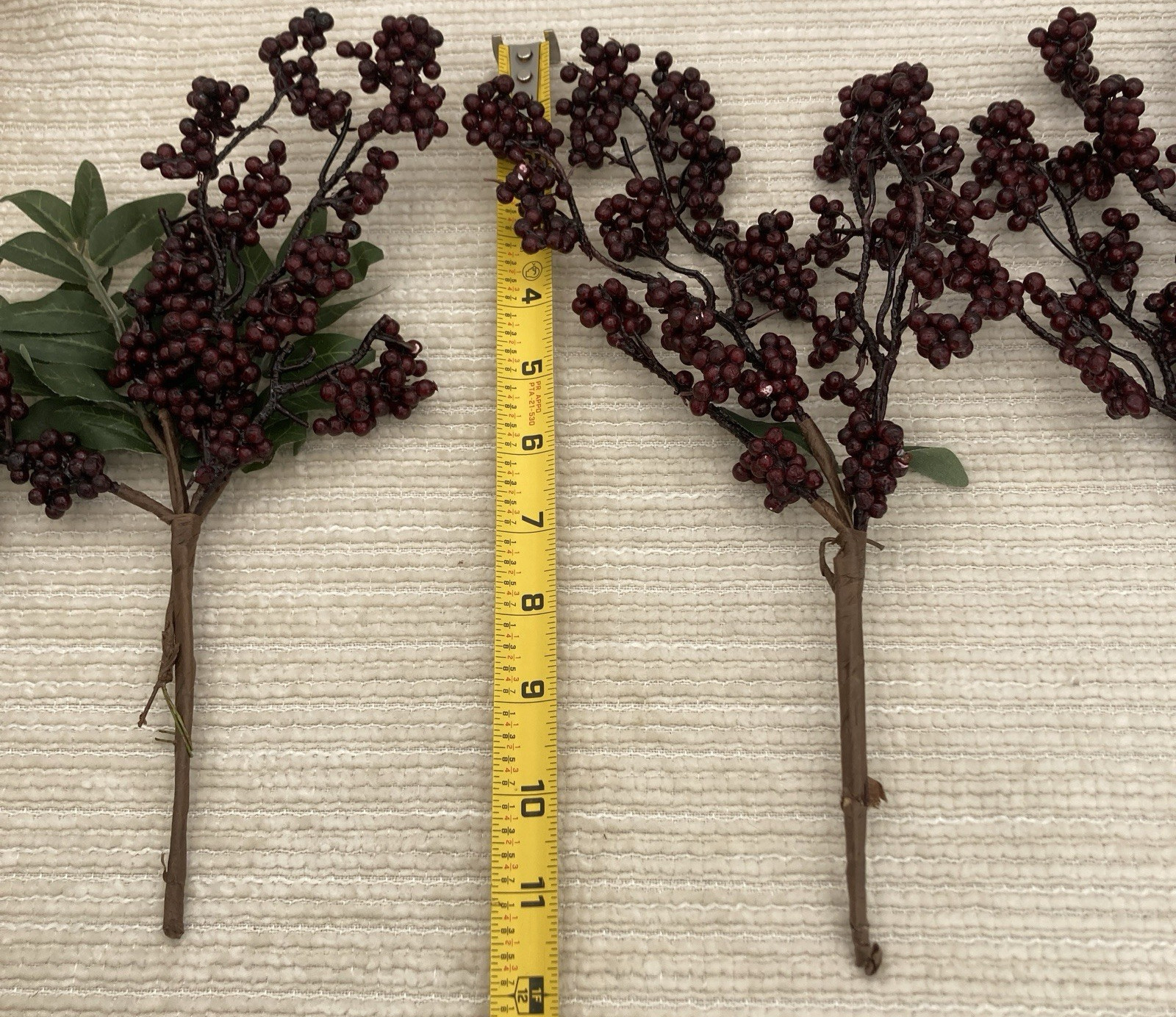 3 Artificial Faux Berries Stems For Crafts Floral Decor DIY Arrangements