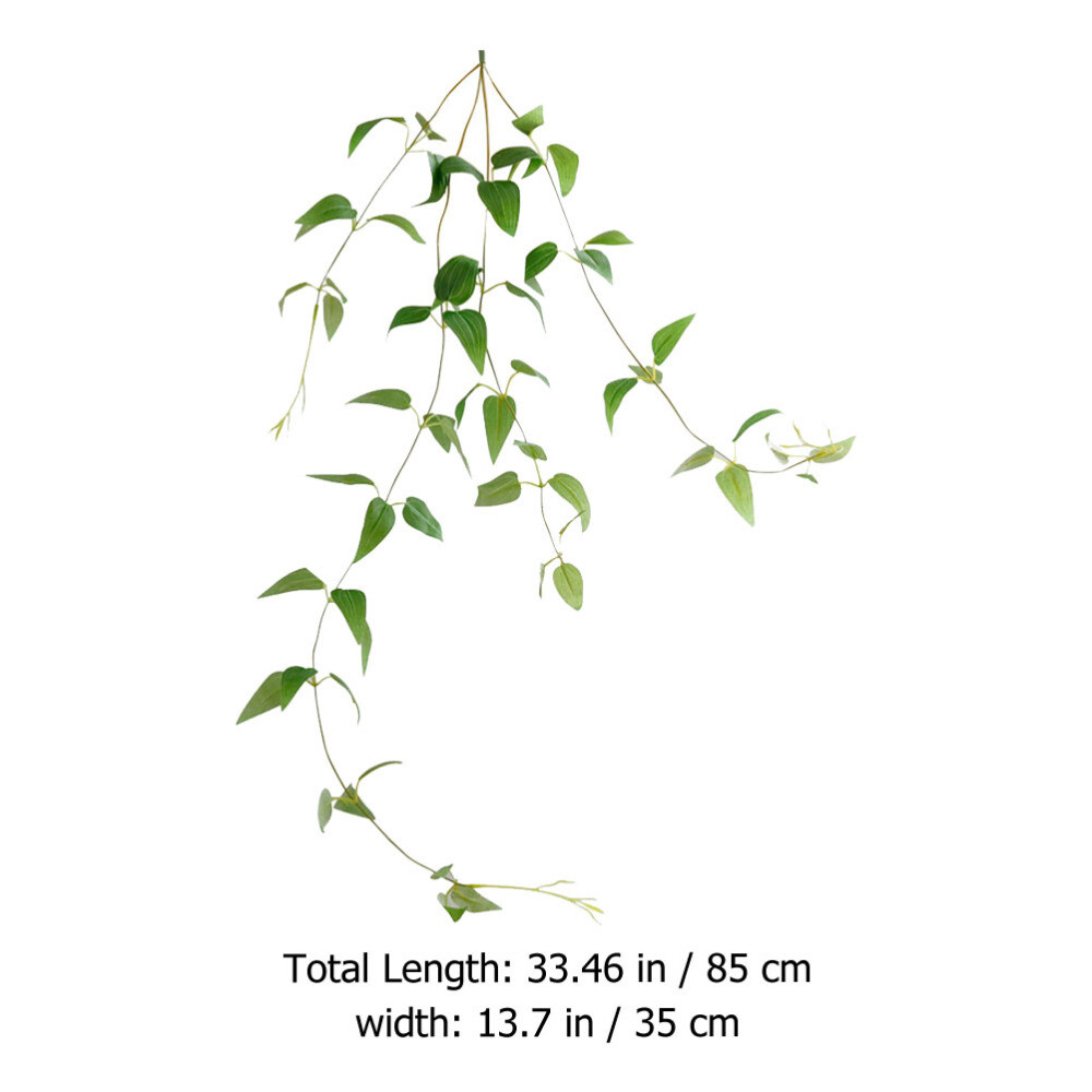 Green Artificial Clematis Rattan Adornment Simulated Plant for Home Decor