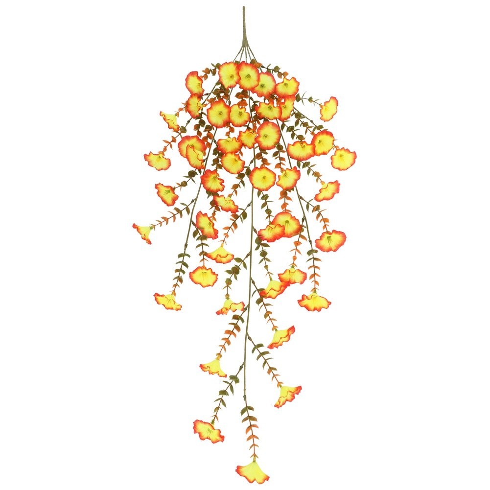 77 25cm Artificial Eucalyptus Vine with Morning Glory for Mantel Decor
