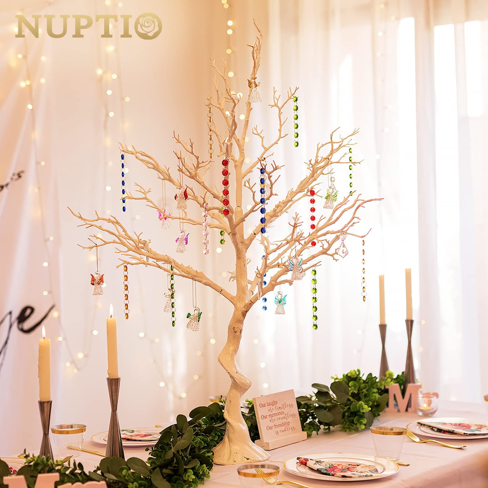 NUPTIO White Christmas Tree Branch Artificial 31.5 inch 2ft 8in – 1 Pc,