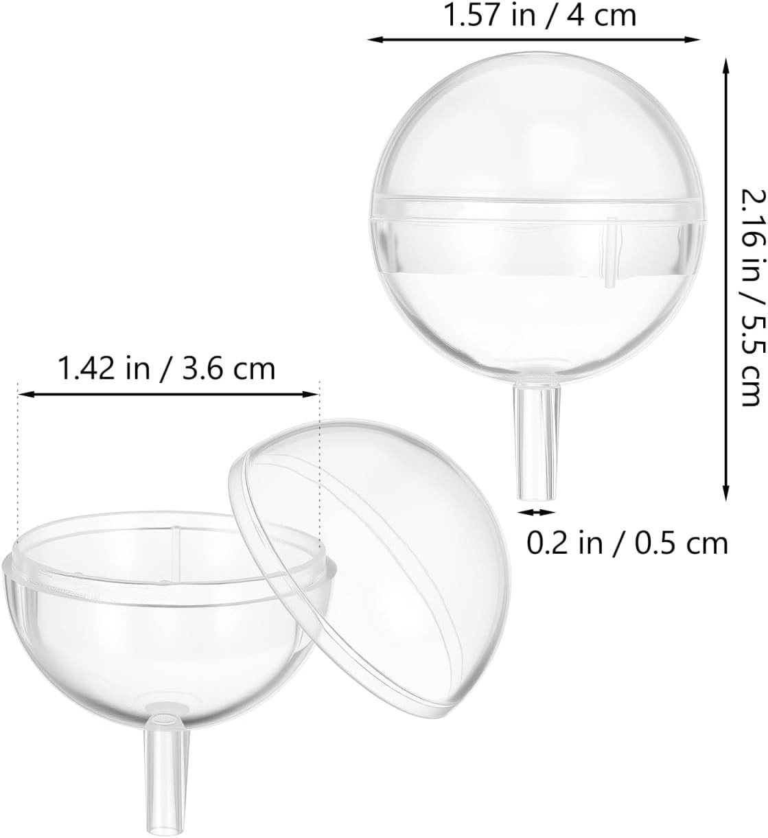 Acrylic Chocolate Holders for Bouquets – 25-Pack Clear Display Balls