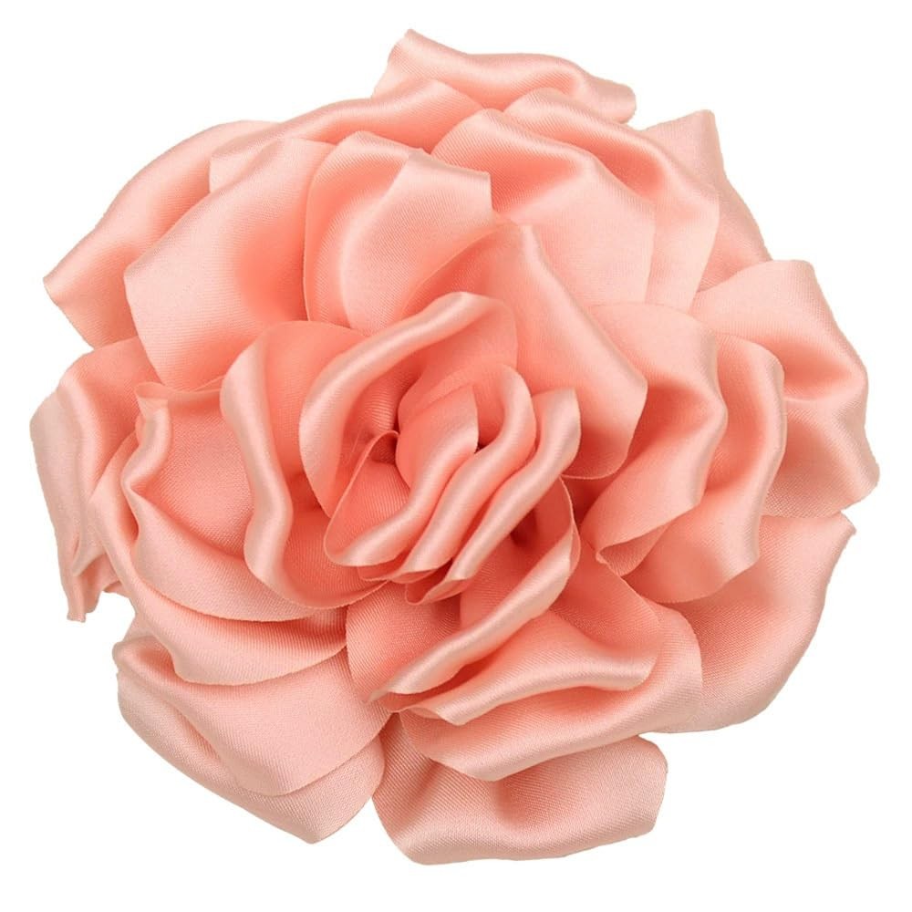 6pcs Satin Ribbon Flowers 4.3″/11cm for Crafts Bow Wedding Dec Vintage Fabric…