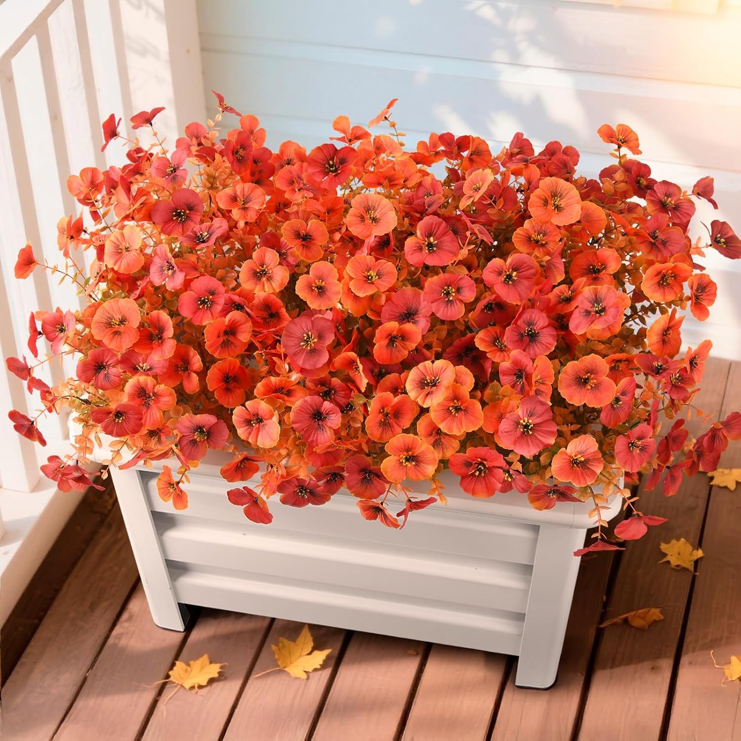 Artificial Fake Pansy Flowers Outdoor 12 Pcs Faux Silk Pansies Flower Spring