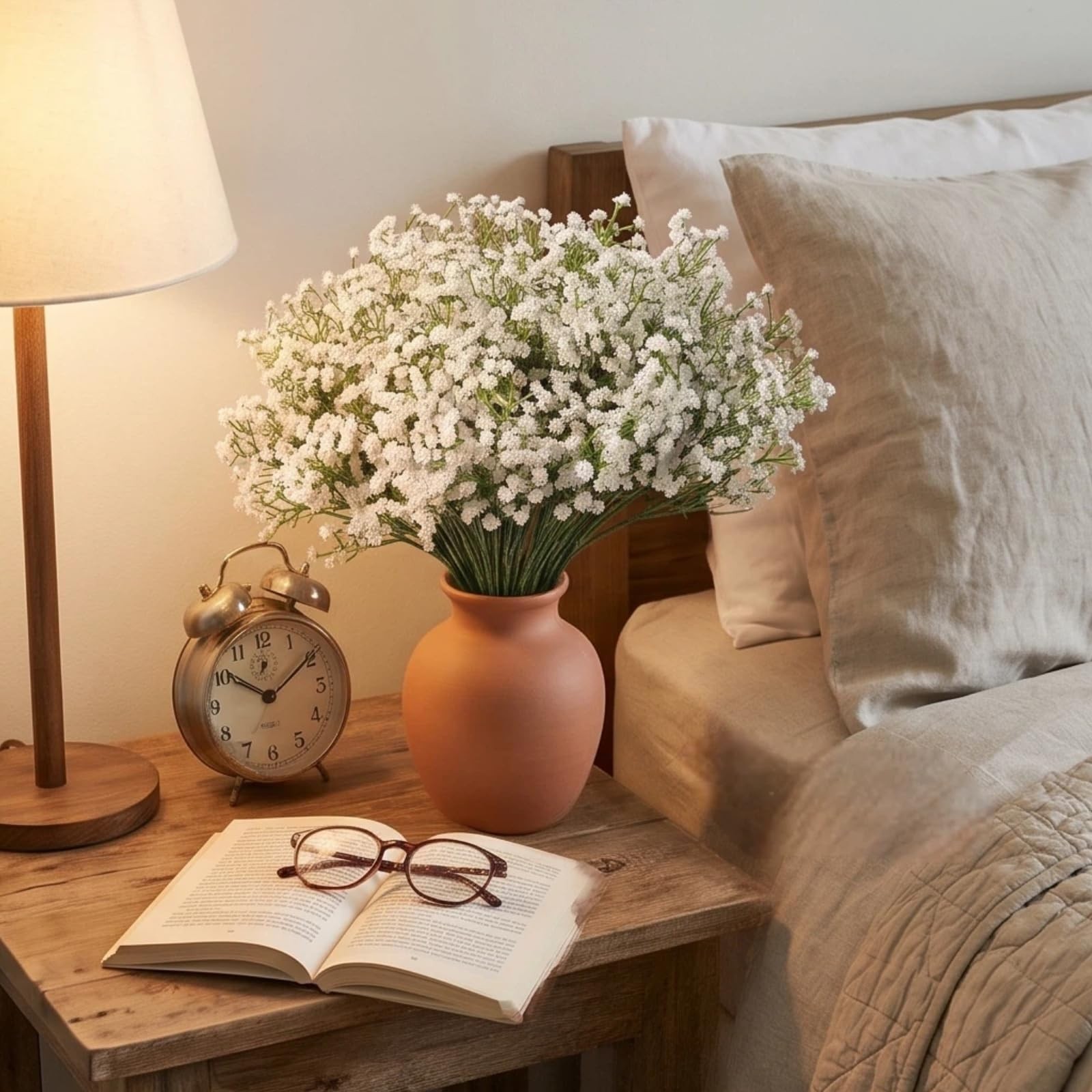 18 Pcs Baby’s Breath Artificial Flower Faux Gypsophila Bouquet DIY Floral Bou…