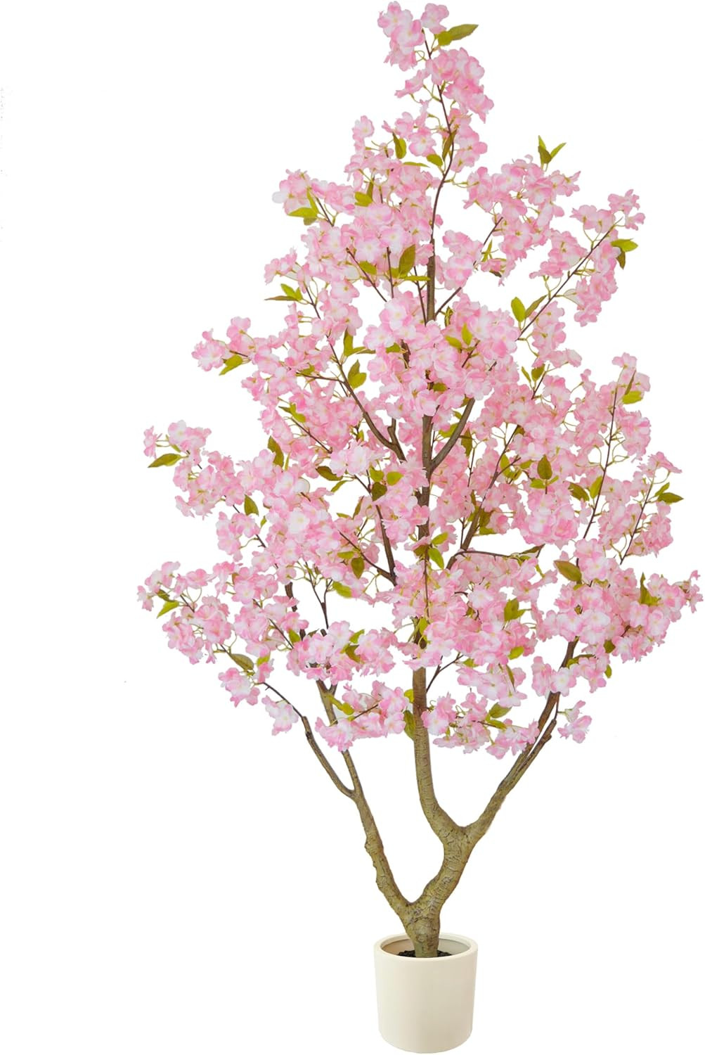 6Ft Artificial Cherry Blossom Tree in White Planter for Home & Wedding Décor