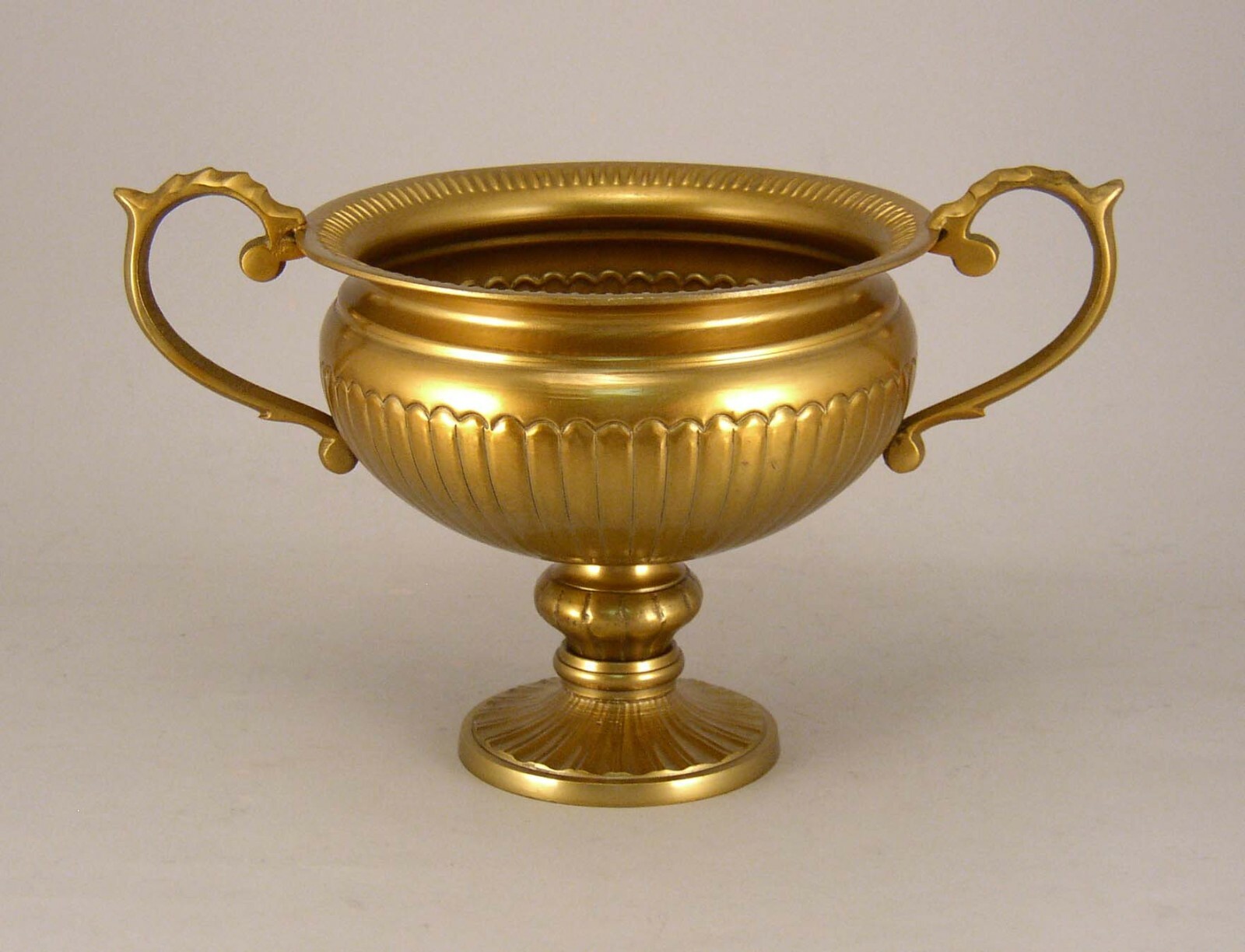 Compote Bowl Vase Gold Finish Cast Aluminum Handle 6″D 5.5″H Set/2 FREE SHIPPING