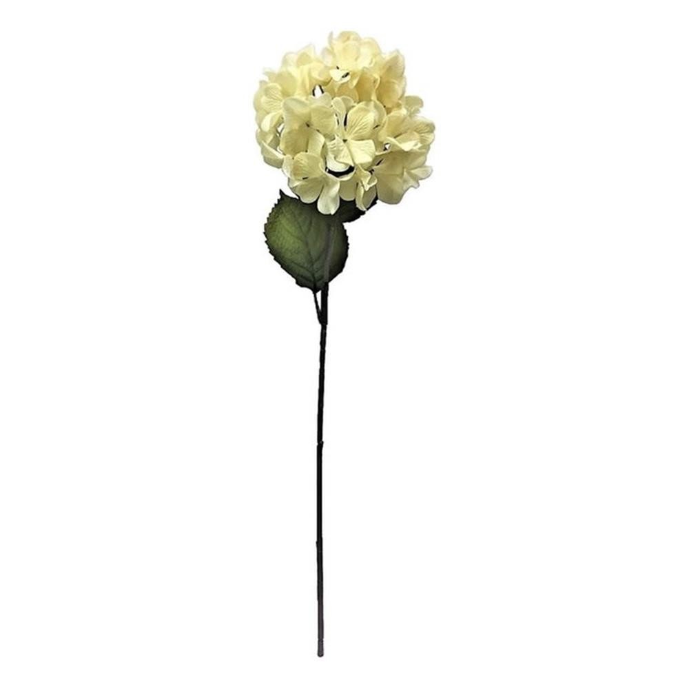 Vickerman 27″ Contemporary Fabric Artificial Hydrangea Stem in Cream (Set of 3)