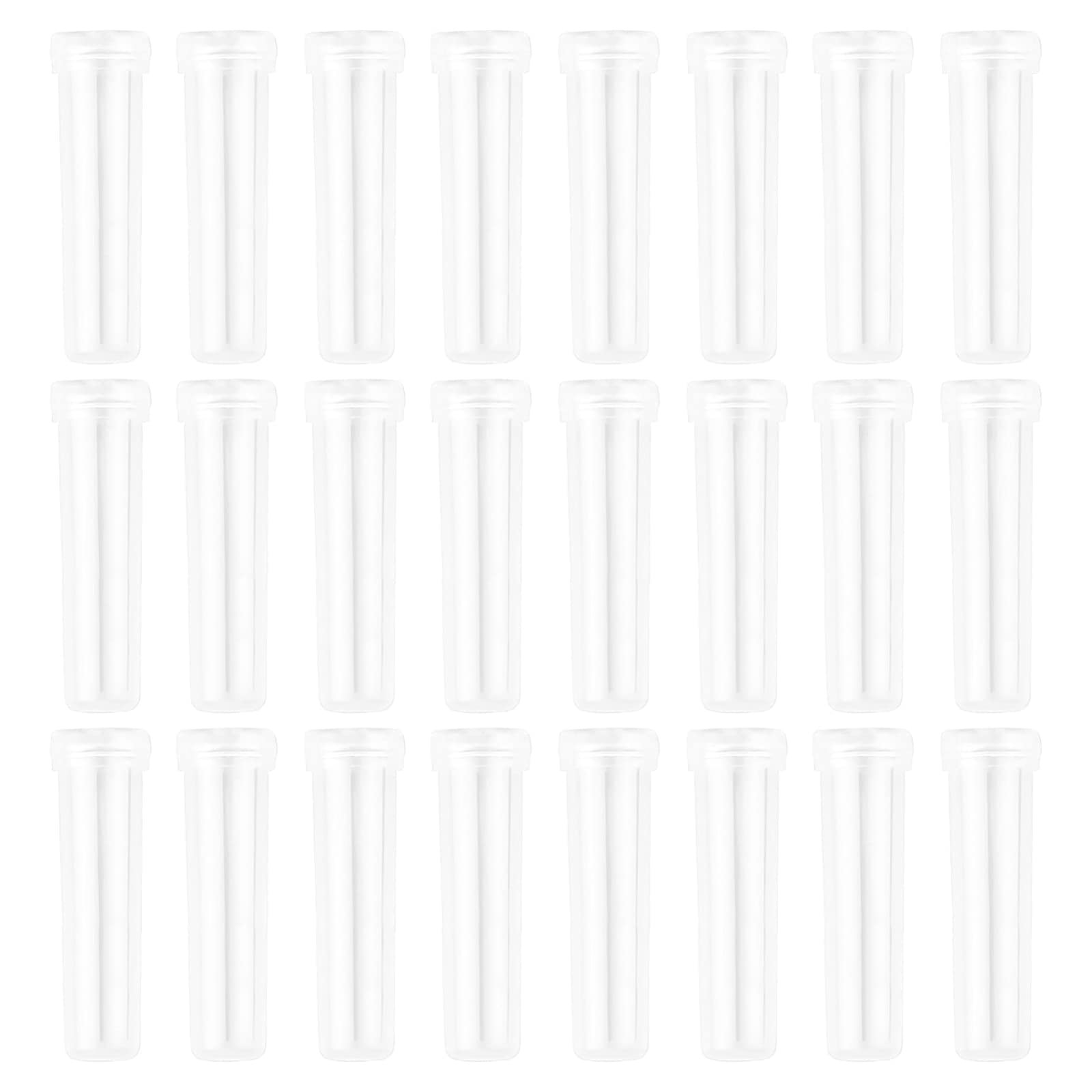 20 PCS White Clear Plastic Floral Water Tubes with Caps for Flower Arrangements