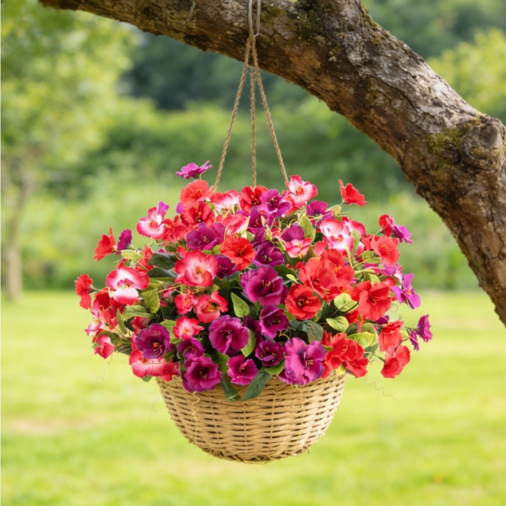 7 Head Silk Hibiscus Flowers Artificial Wedding Decor Home Garden Outdoor Faux