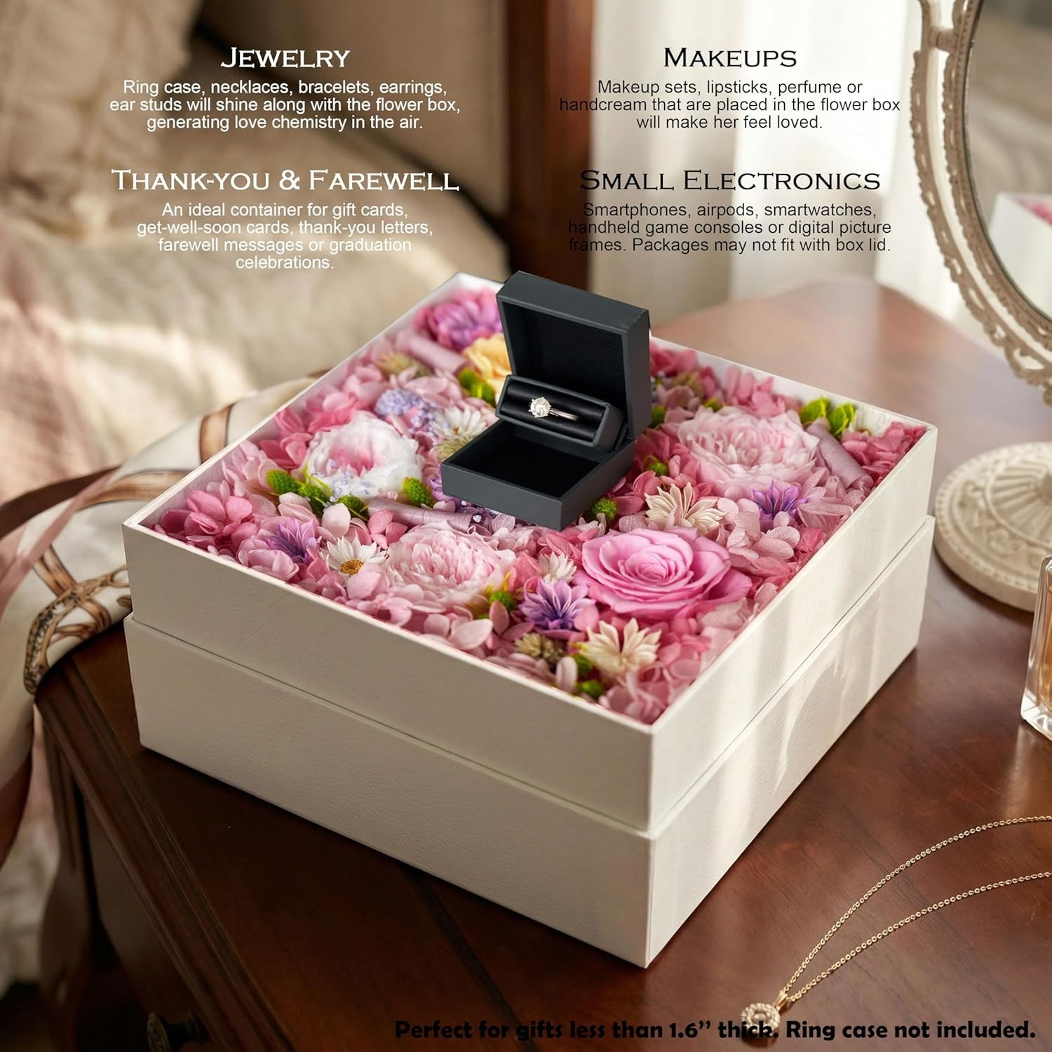 Real Forever Rose Bouquet, Zero Maintenance Gift in Beautiful Box for Loved Ones