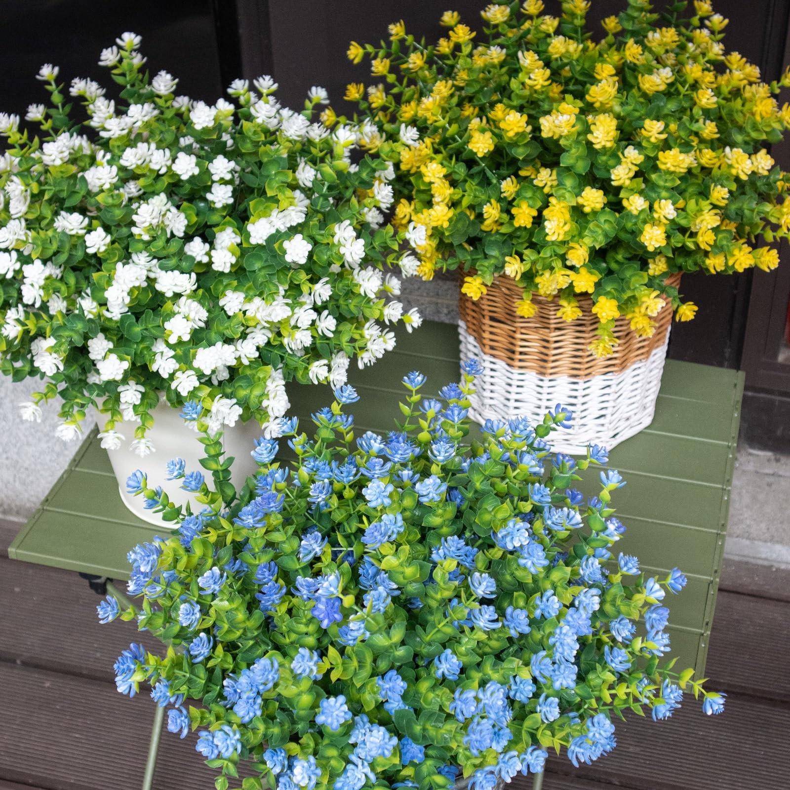 BCBLF 16 Bundles Yellow Purple White Pink Flowers