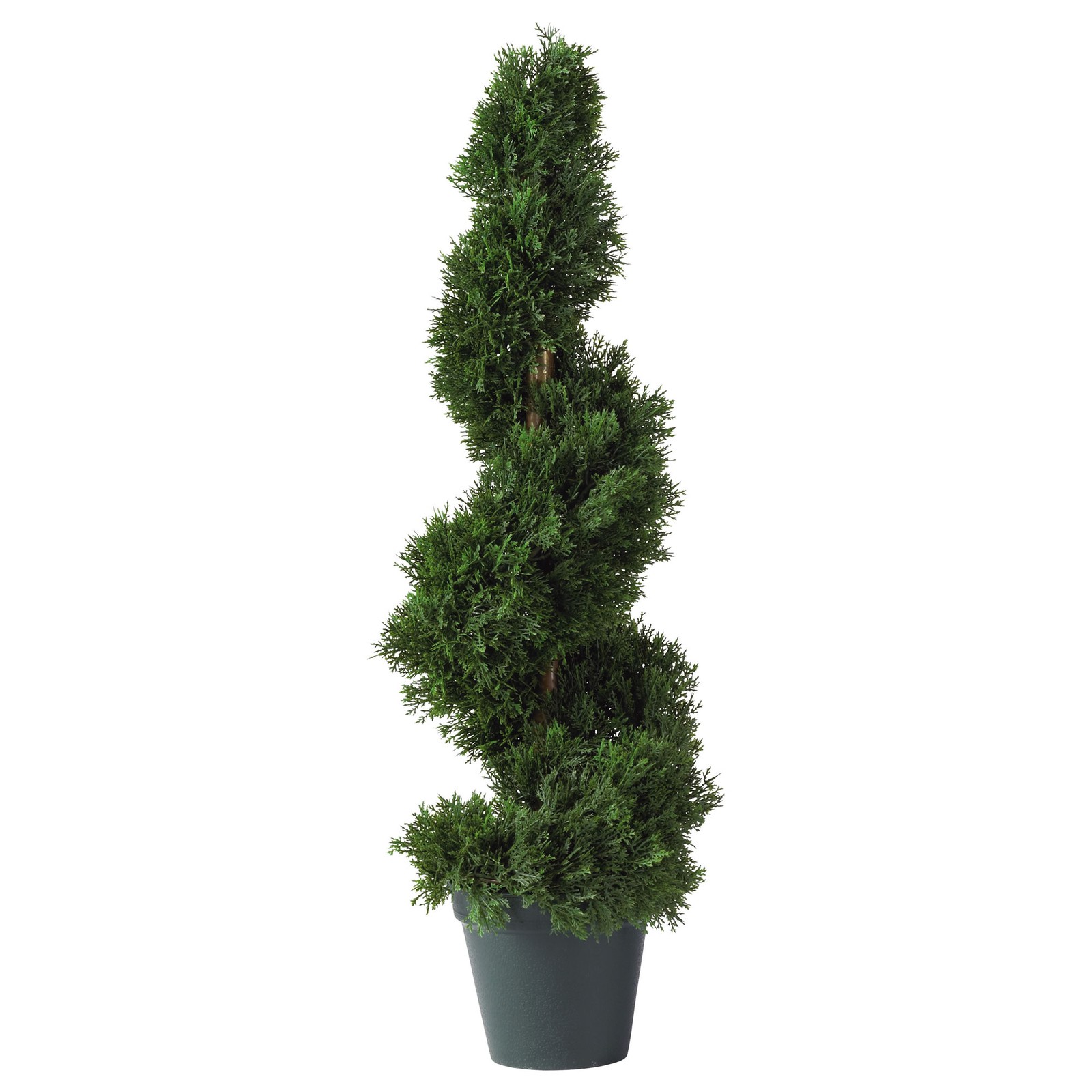 Nearly Natural 2′ Cedar Spiral Silk Tree Realistic Plant Home Garden Decoration