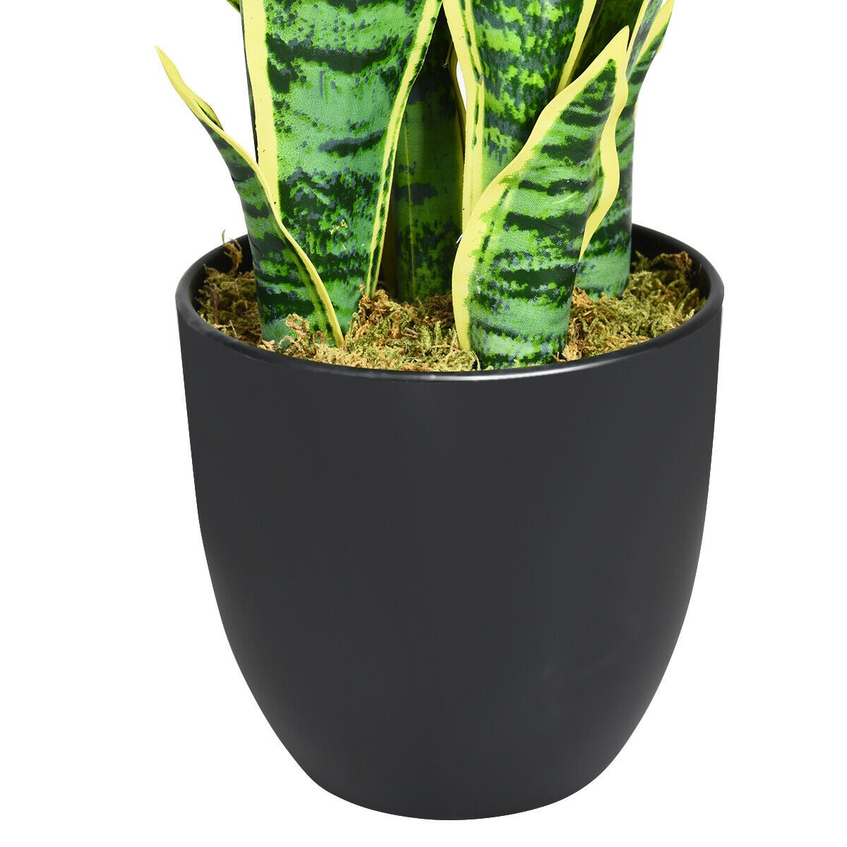 Artificial Snake Plant 35.5″ Fake Sansevieria Indoor-Outdoor Decoration Yellow