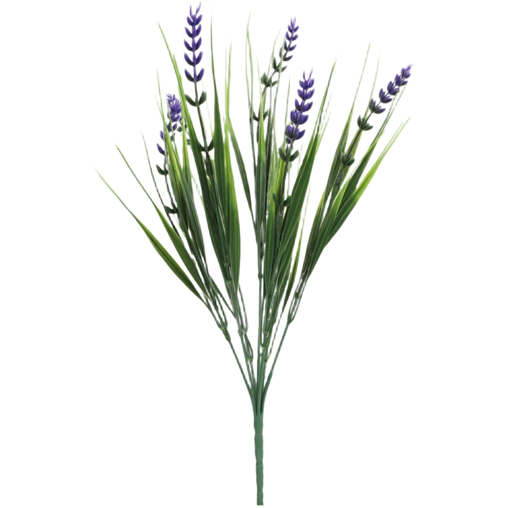 35cm Lavender Eucalyptus Fake Flower Stem for Balcony Patio Indoor Use