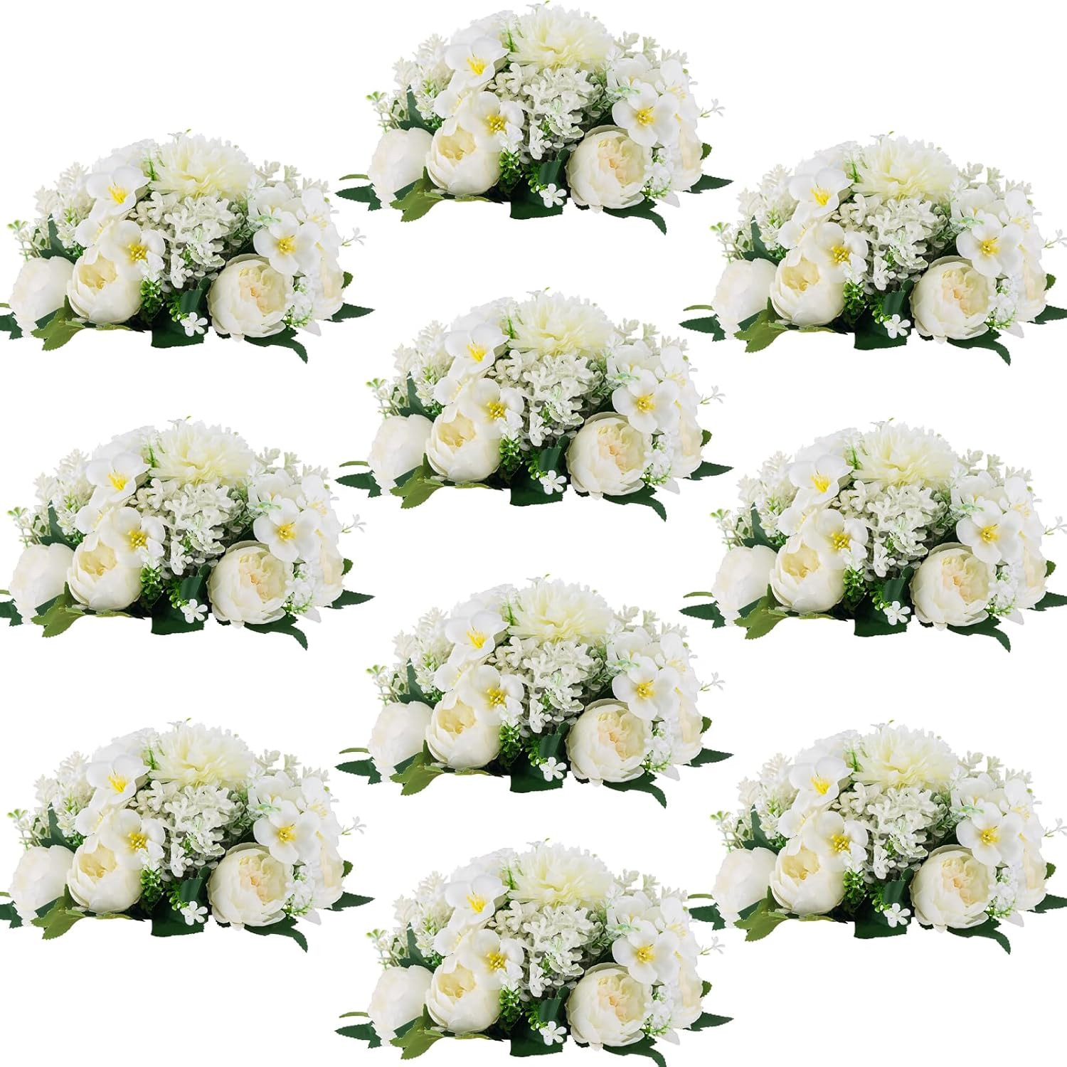 Elegant White Flower Balls Centerpieces – 10 PCS for Weddings & Events